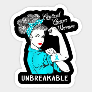 Cervical Cancer  Unbreakable  Awareness Sticker